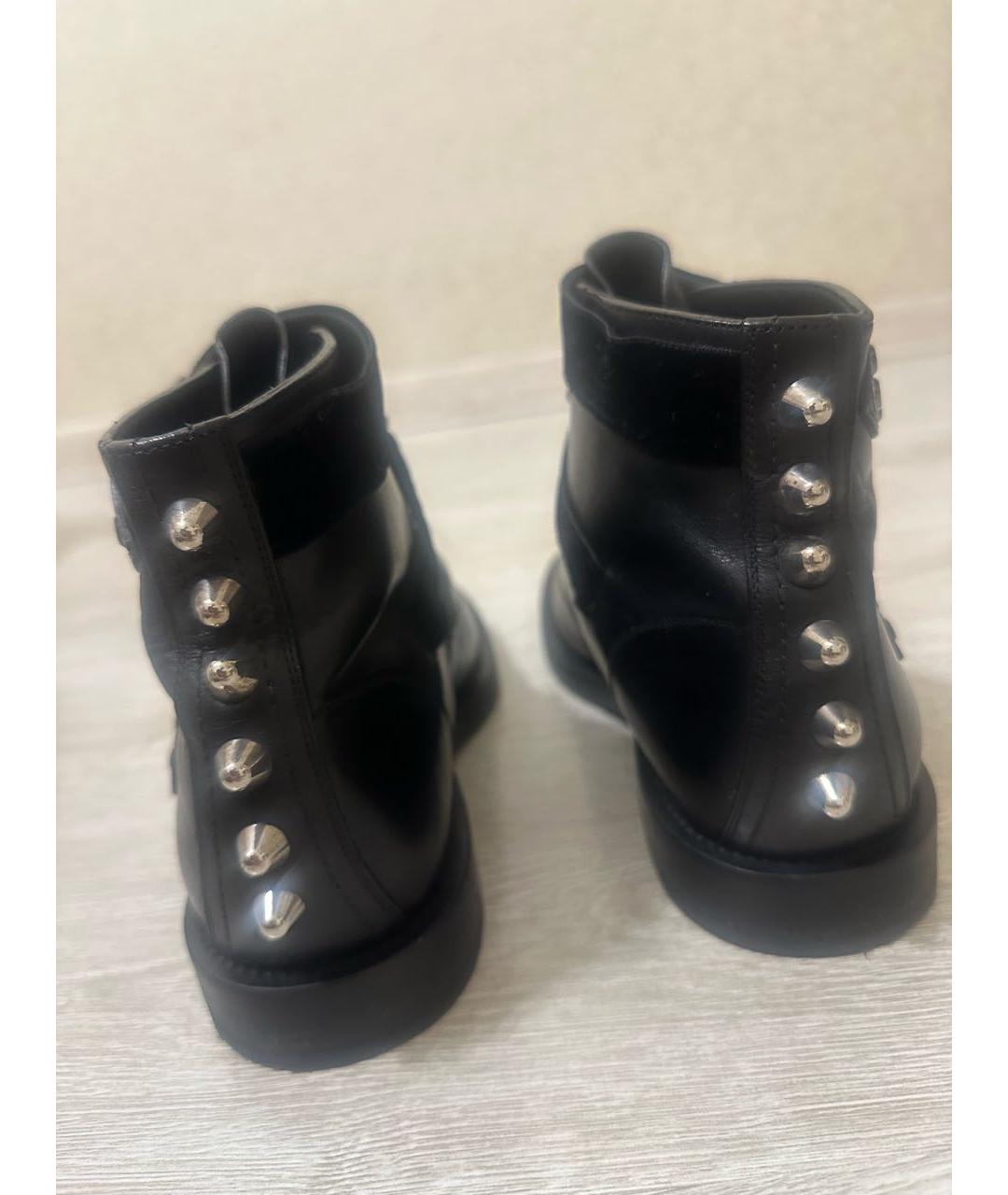 SAINT LAURENT Черные кожаные ботинки, фото 3