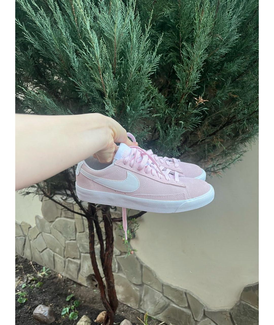 NIKE Розовые замшевые кеды, фото 6