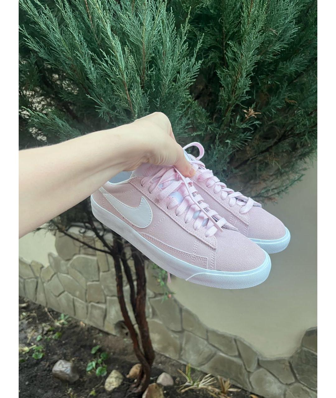 NIKE Розовые замшевые кеды, фото 8