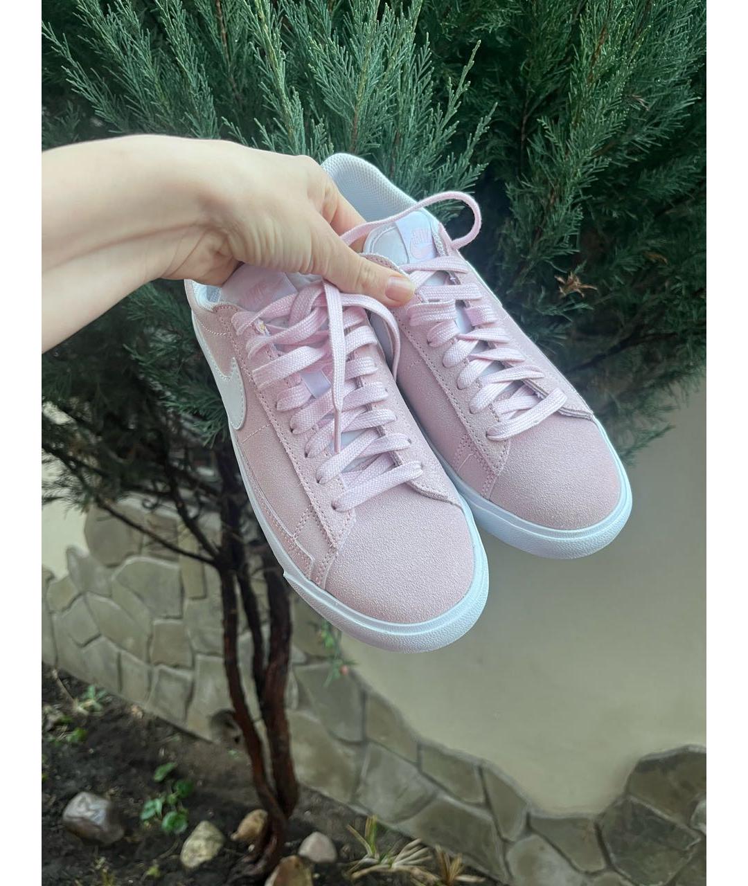 NIKE Розовые замшевые кеды, фото 5