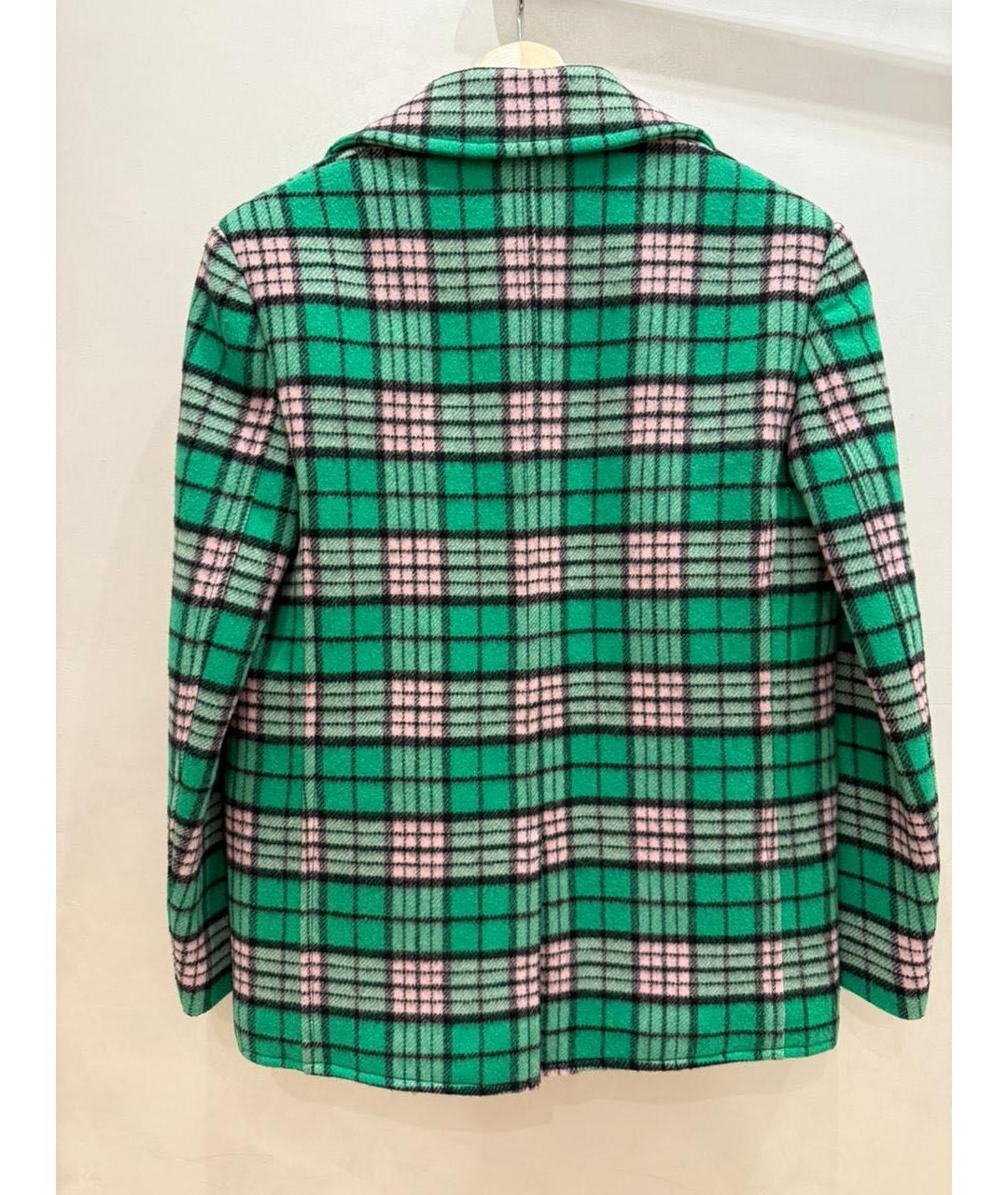 THE ATTICO Зеленый шерстяной жакет/пиджак, фото 2