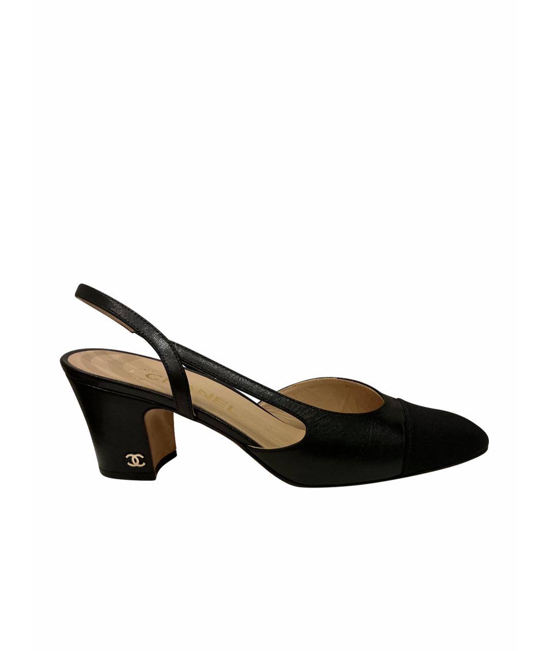 CHANEL Черные кожаные туфли, фото 1
