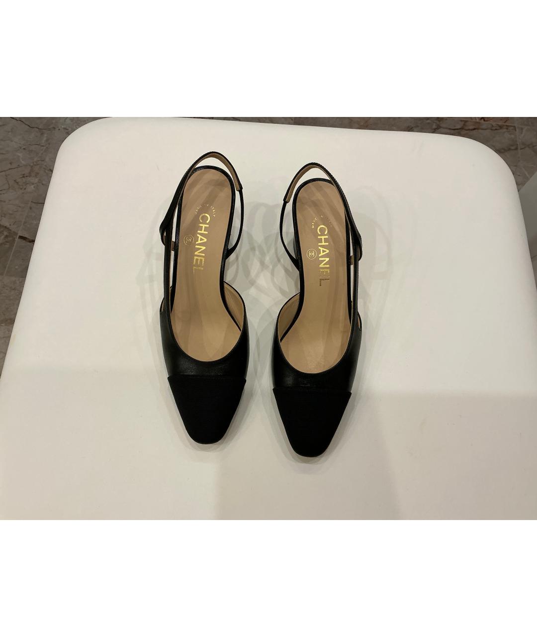 CHANEL Черные кожаные туфли, фото 2