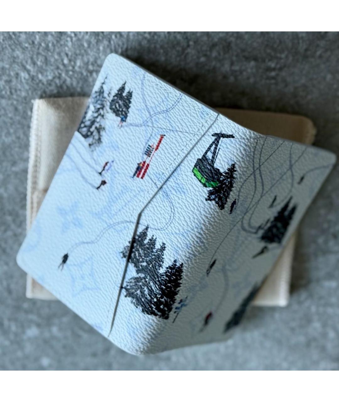 LOUIS VUITTON Белый кожаный кошелек, фото 2