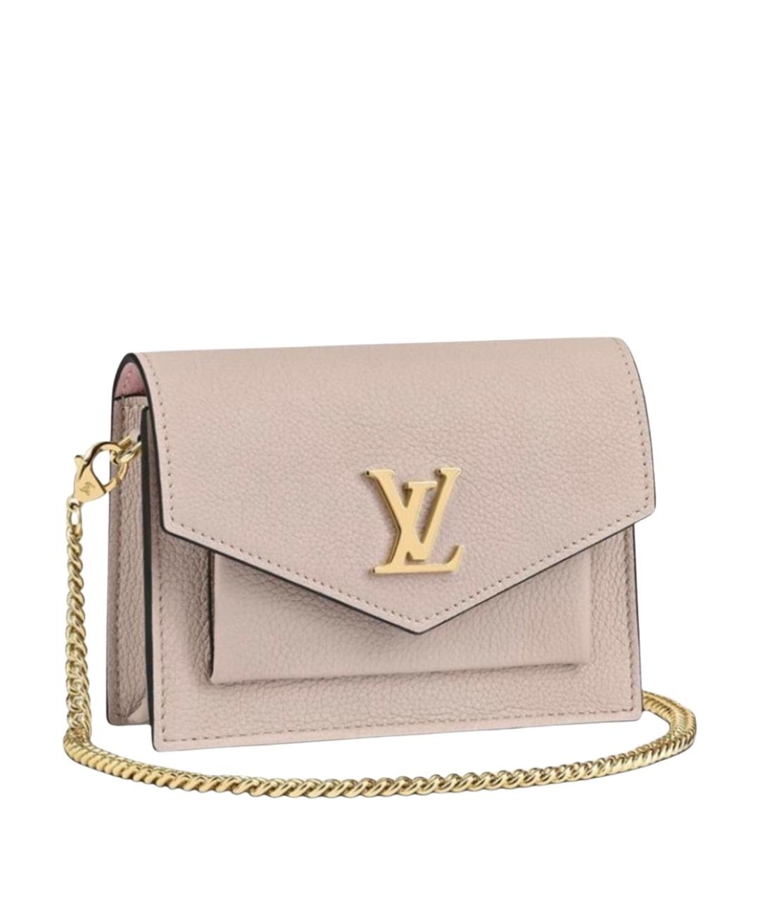 LOUIS VUITTON Бежевая кожаная сумка через плечо, фото 1