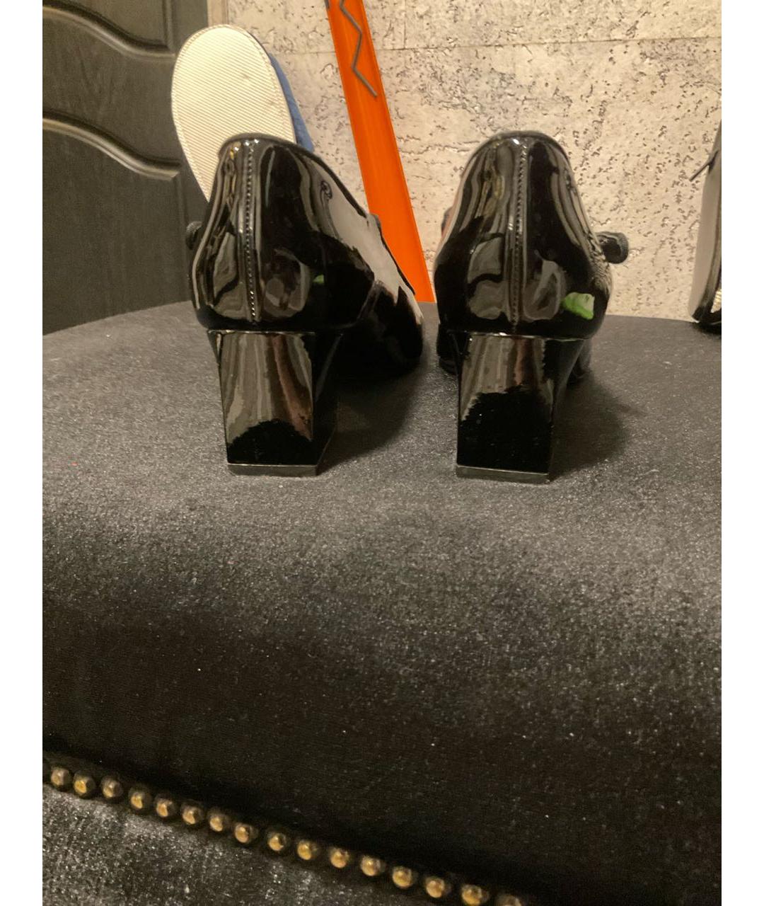 CELINE Черные туфли из лакированной кожи, фото 4