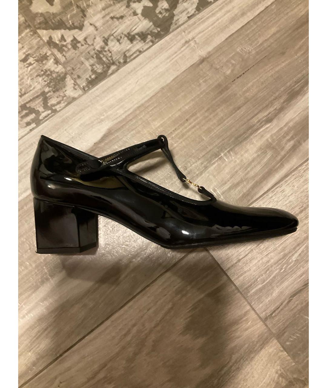 CELINE Черные туфли из лакированной кожи, фото 6