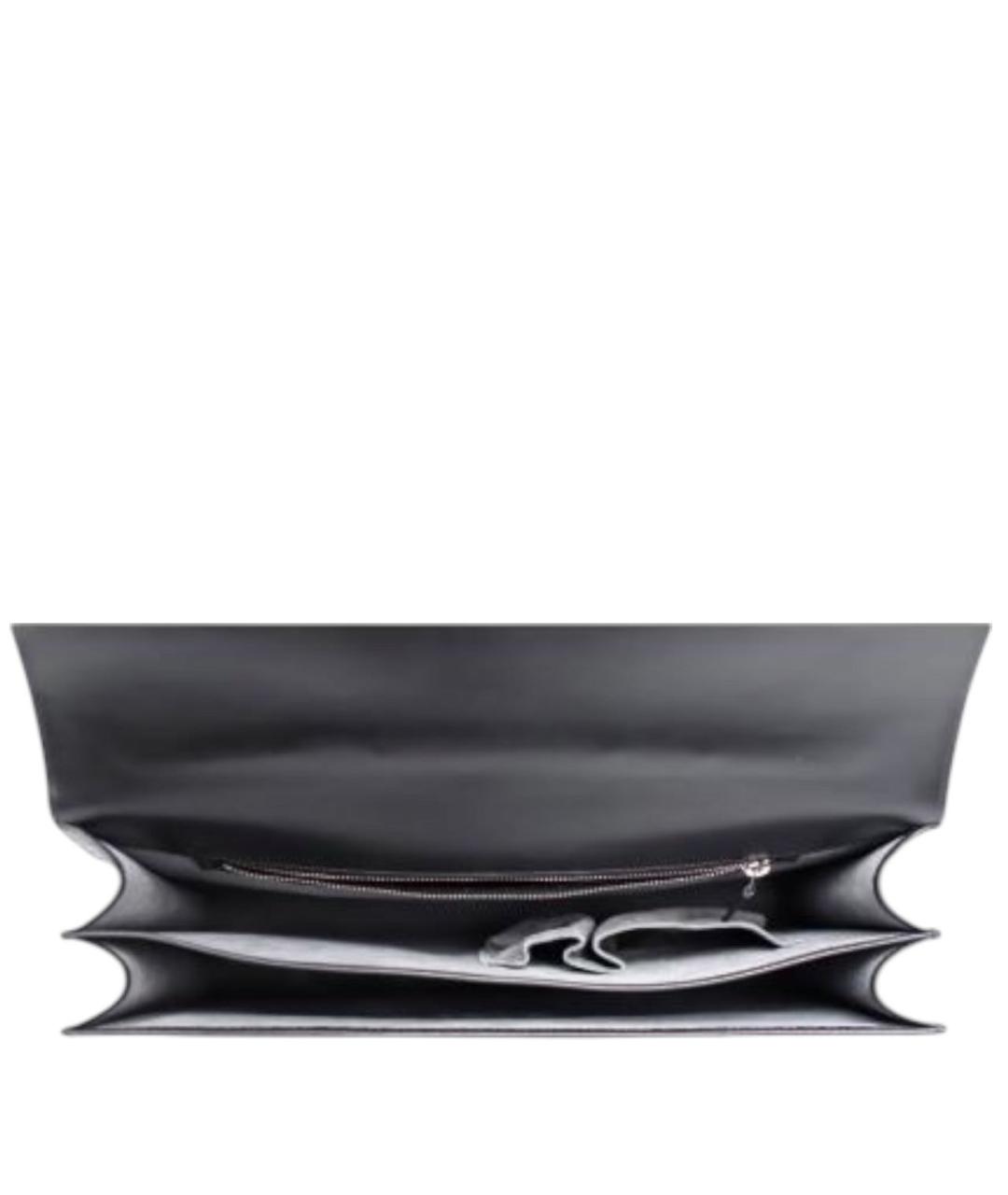 GUCCI Черный кожаный портфель, фото 4