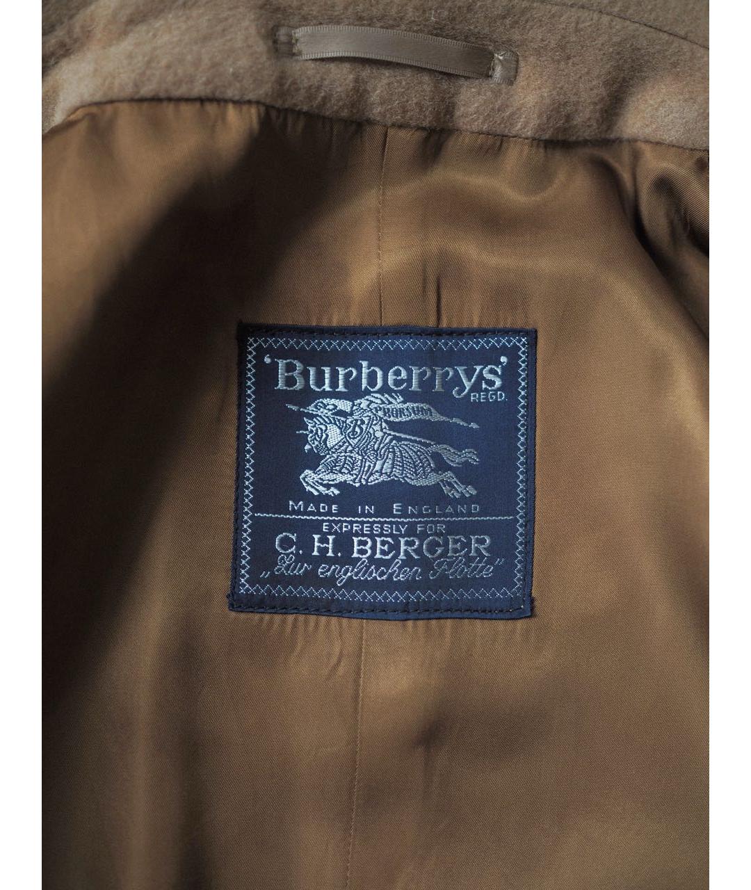 BURBERRY Бежевое шерстяное пальто, фото 5