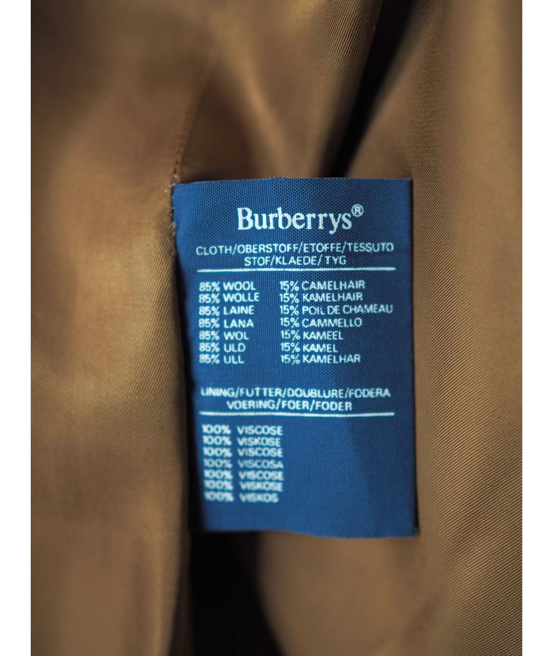 BURBERRY Бежевое шерстяное пальто, фото 8