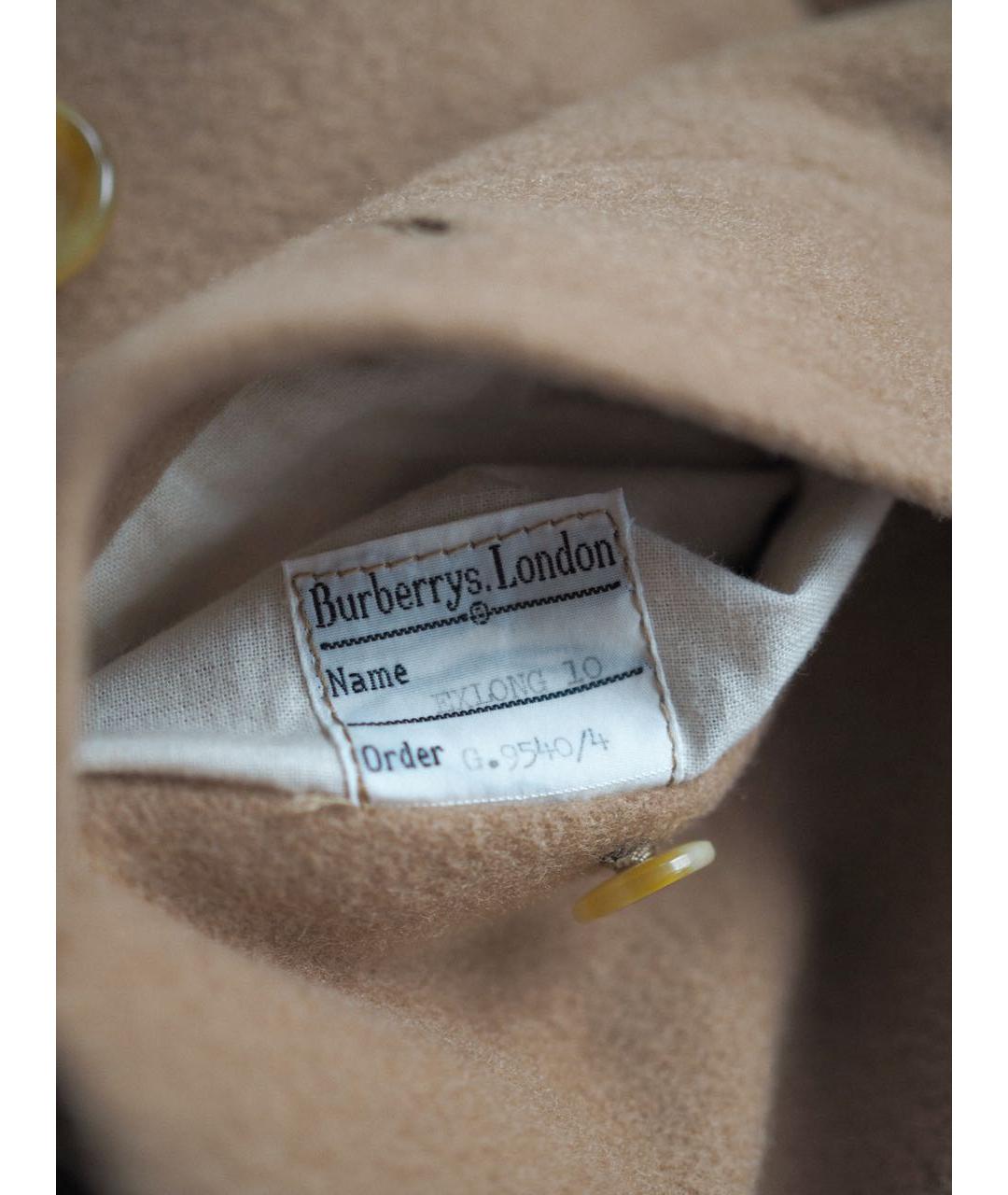 BURBERRY Бежевое шерстяное пальто, фото 7