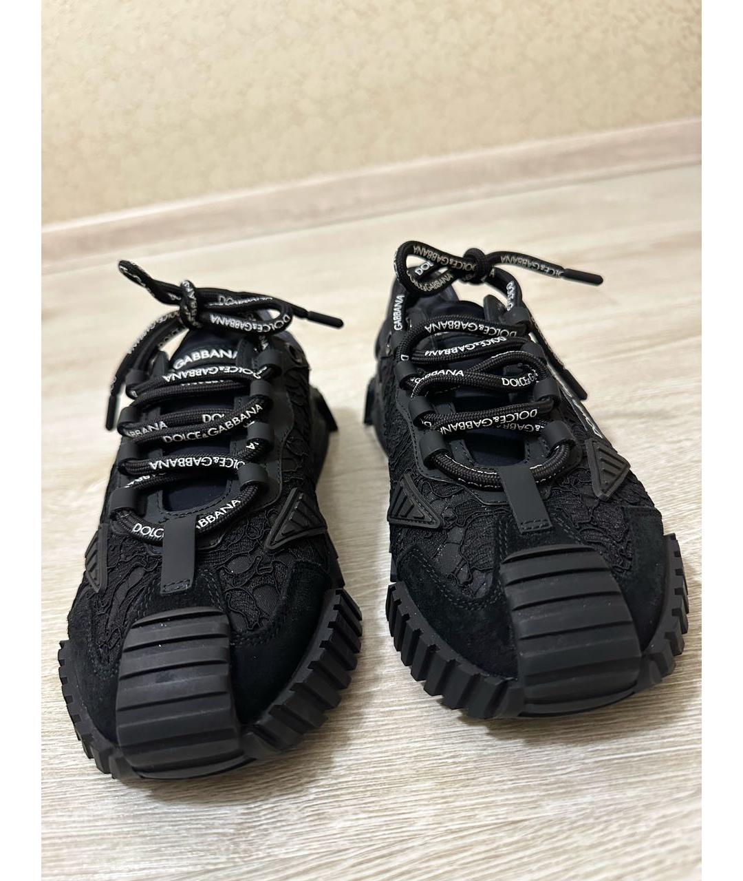 DOLCE&GABBANA Черные текстильные кроссовки, фото 2