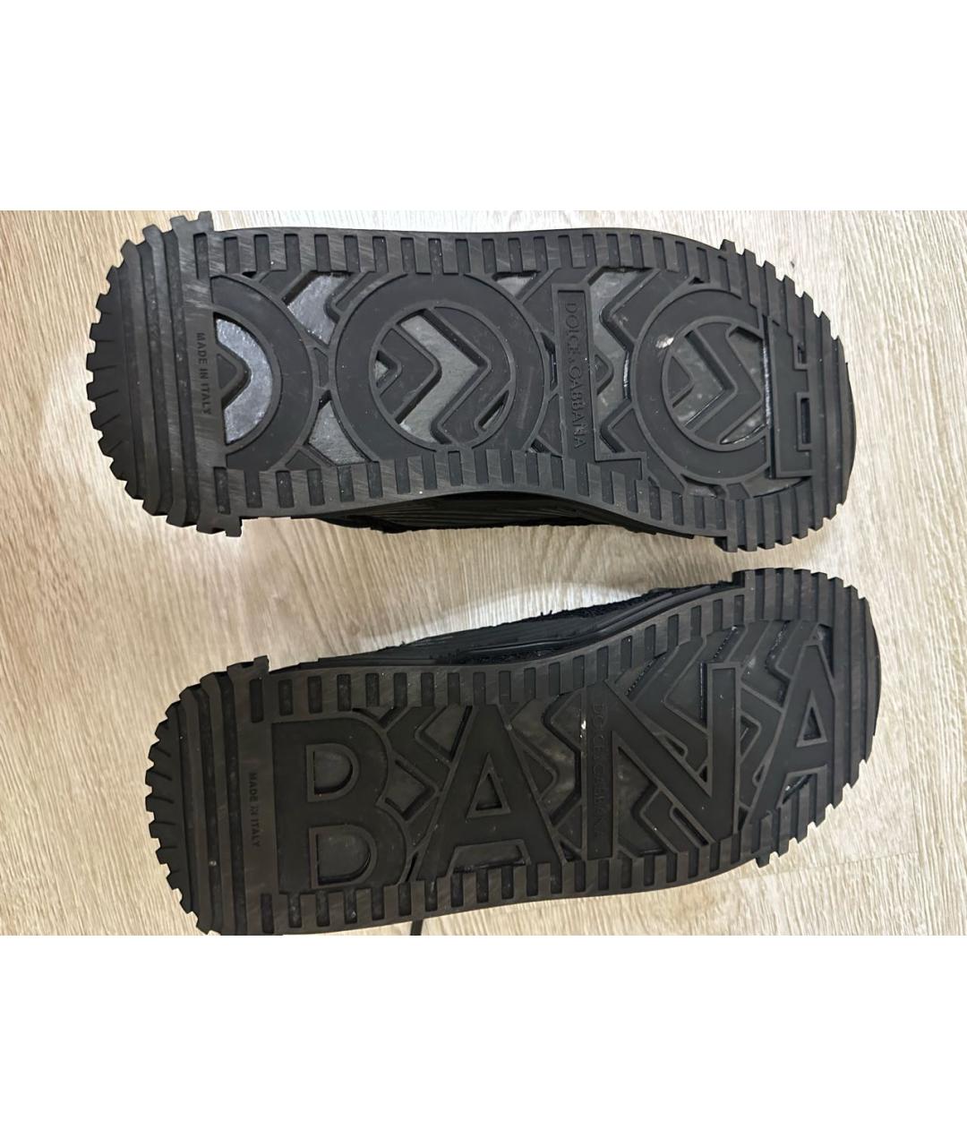 DOLCE&GABBANA Черные текстильные кроссовки, фото 6