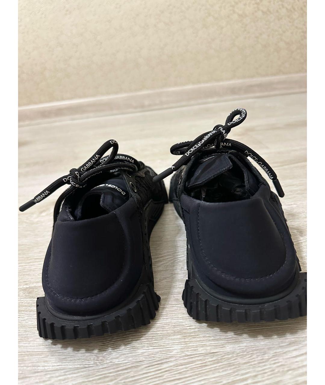 DOLCE&GABBANA Черные текстильные кроссовки, фото 3