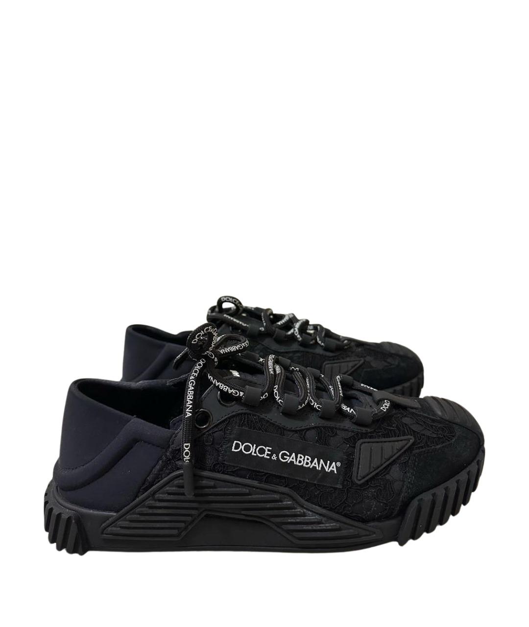 DOLCE&GABBANA Черные текстильные кроссовки, фото 1