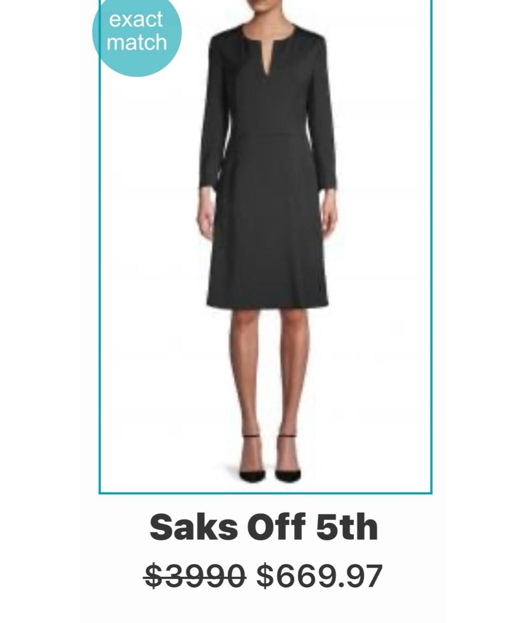 AKRIS Черное шелковое повседневное платье, фото 5