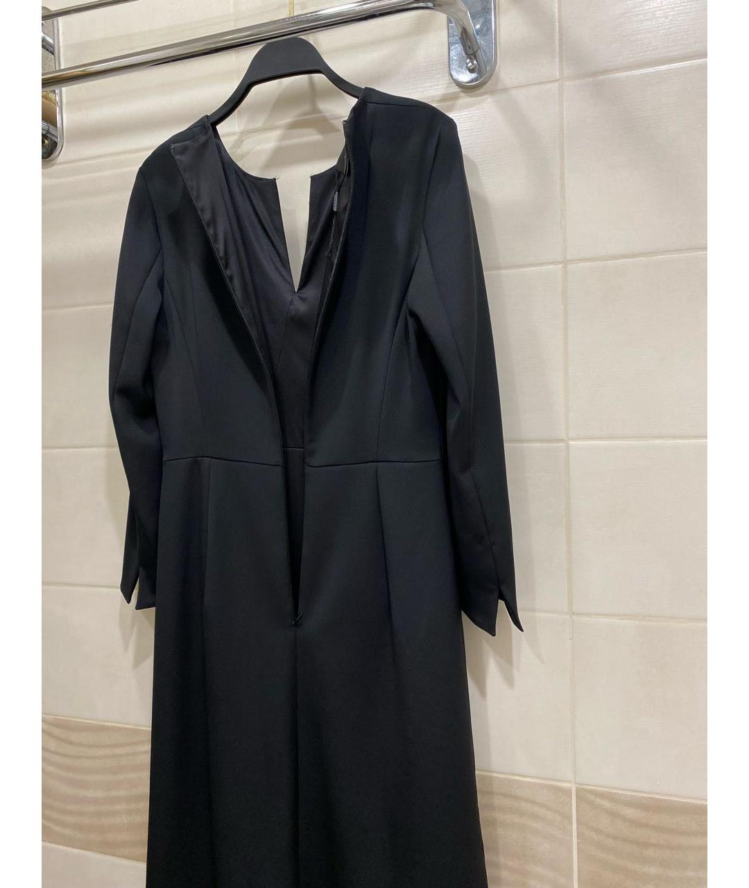 AKRIS Черное шелковое повседневное платье, фото 2