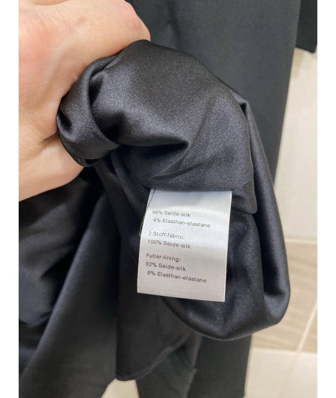 AKRIS Черное шелковое повседневное платье, фото 6