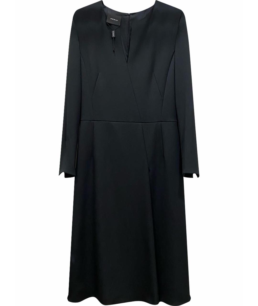 AKRIS Черное шелковое повседневное платье, фото 1
