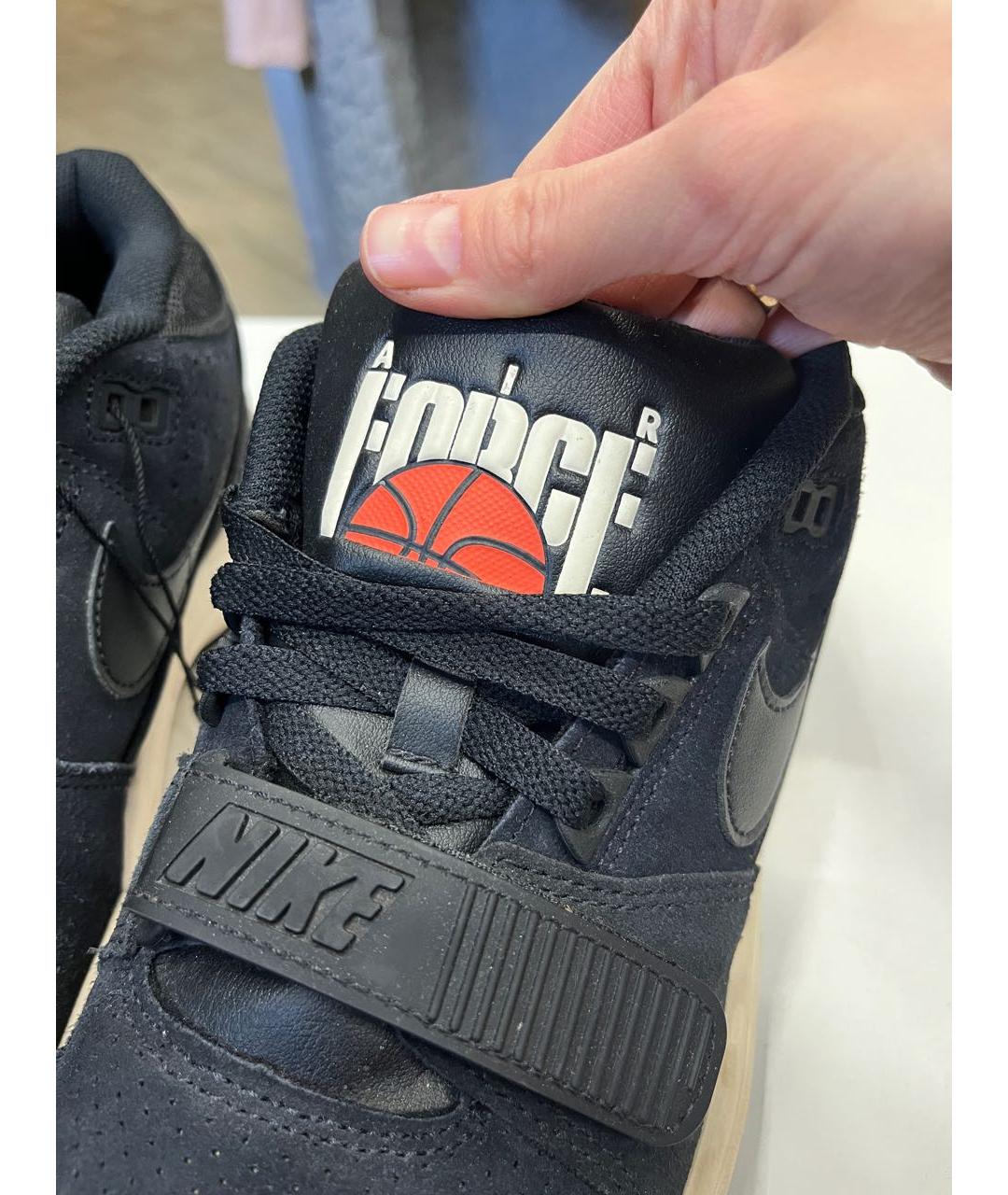 NIKE Черные замшевые низкие кроссовки / кеды, фото 6