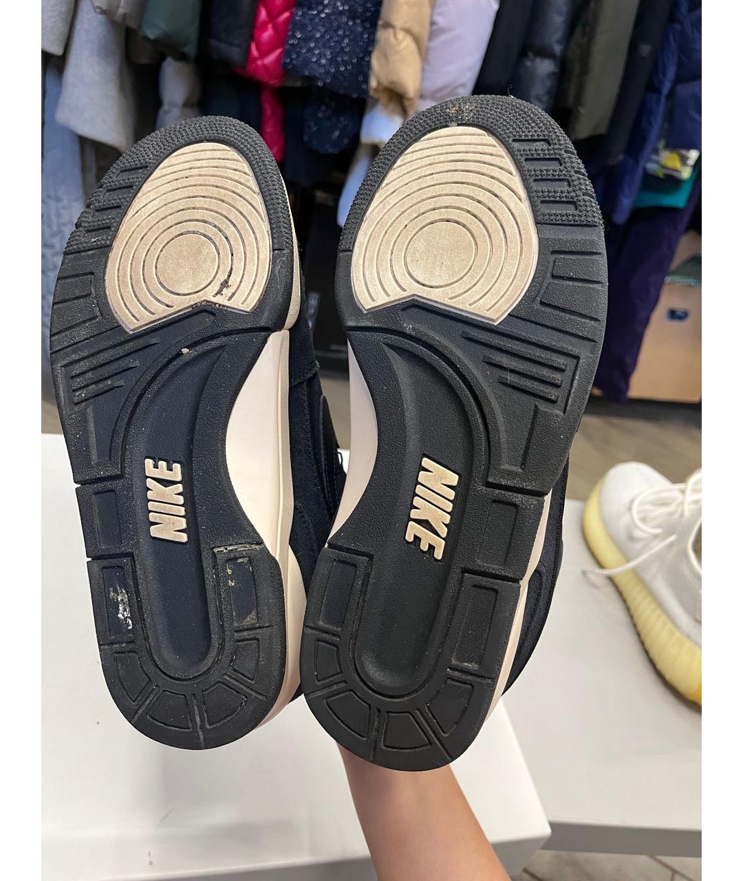 NIKE Черные замшевые низкие кроссовки / кеды, фото 2