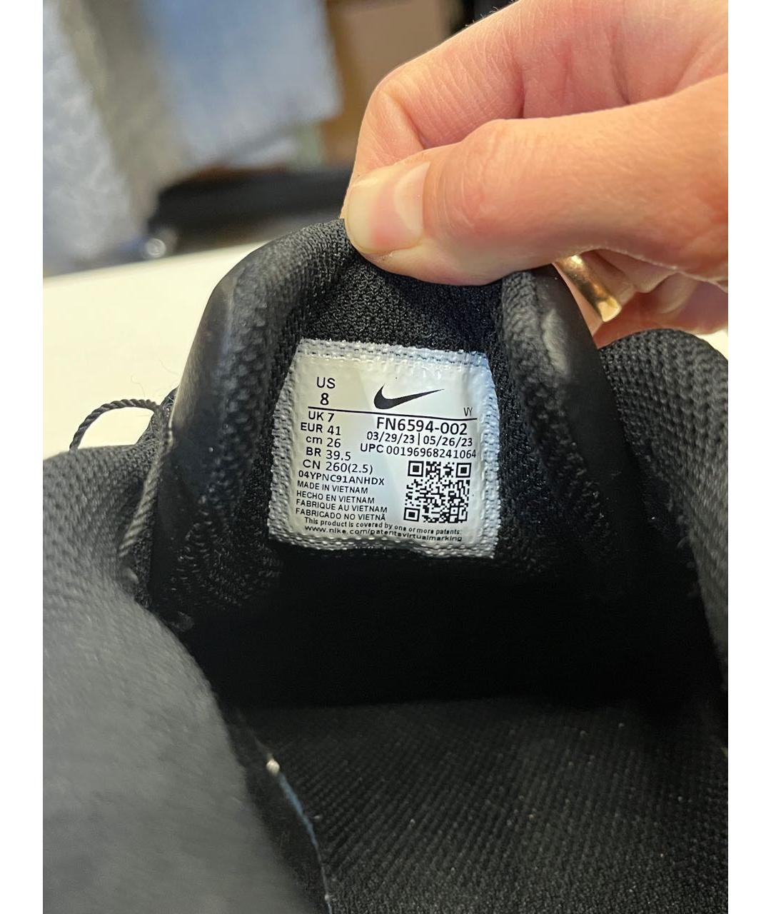 NIKE Черные замшевые низкие кроссовки / кеды, фото 8