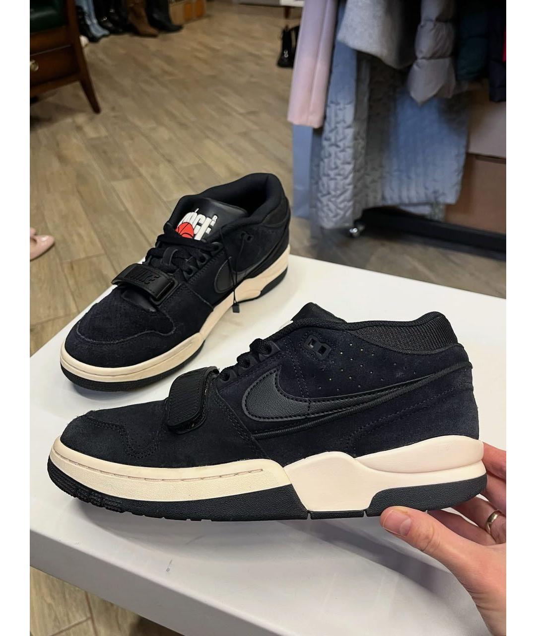 NIKE Черные замшевые низкие кроссовки / кеды, фото 9