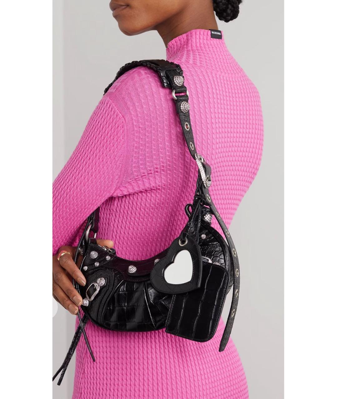 BALENCIAGA Розовое шерстяное повседневное платье, фото 4