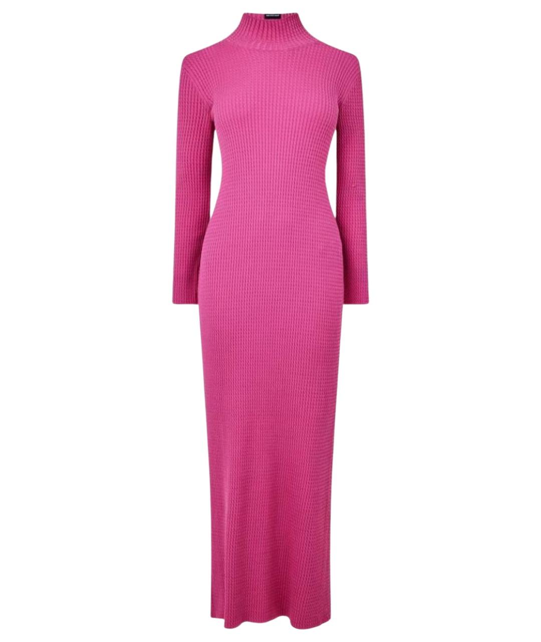 BALENCIAGA Розовое шерстяное повседневное платье, фото 1