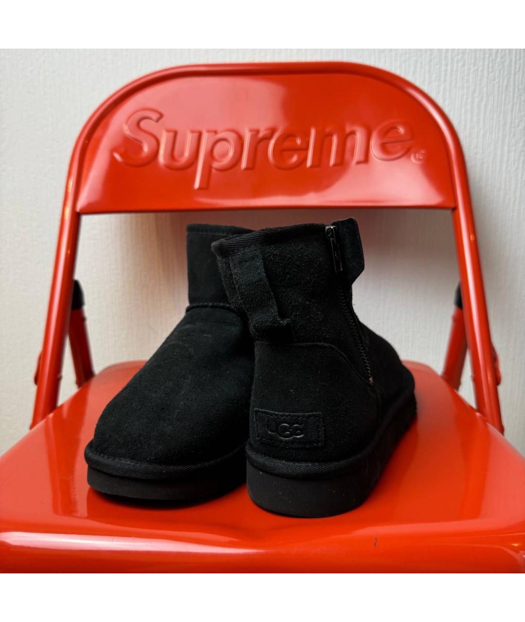 UGG AUSTRALIA Черные замшевые ботинки, фото 4