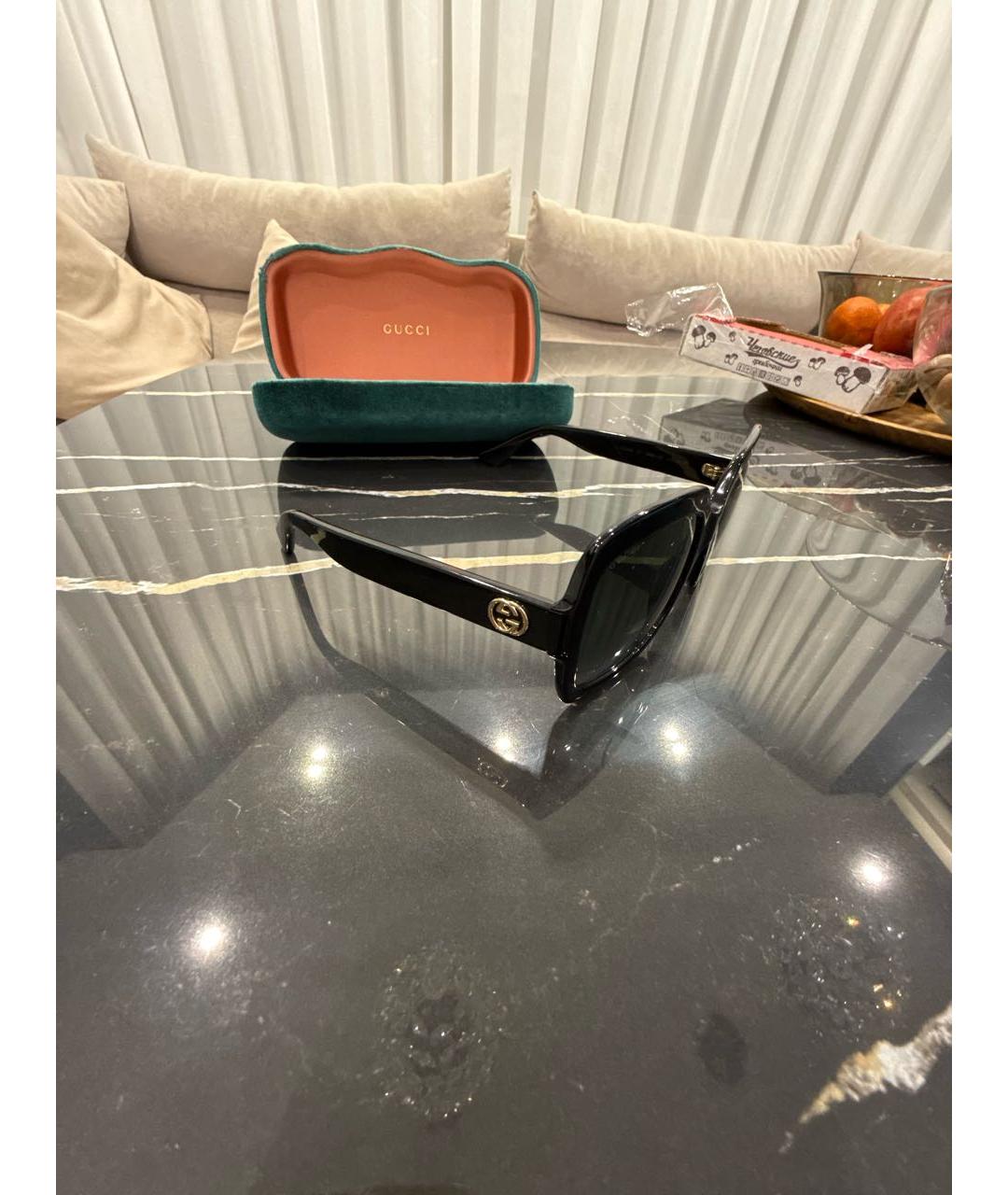 GUCCI Черные пластиковые солнцезащитные очки, фото 3