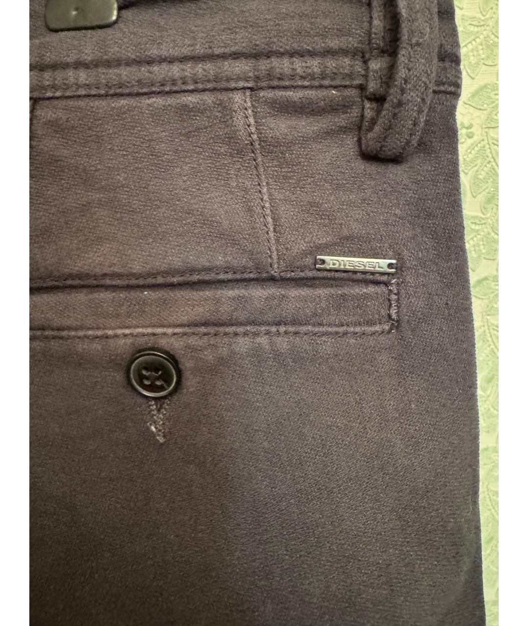 DIESEL Серые хлопко-эластановые брюки чинос, фото 5