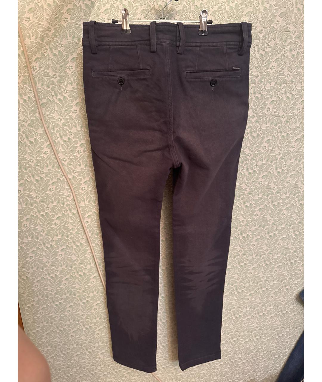 DIESEL Серые хлопко-эластановые брюки чинос, фото 2