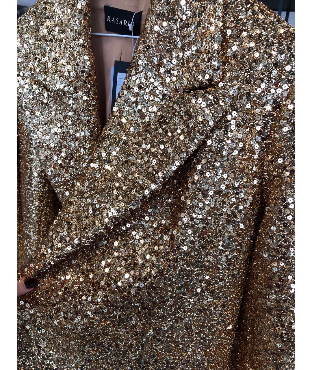 RASARIO Золотой полиэстеровый жакет/пиджак, фото 4