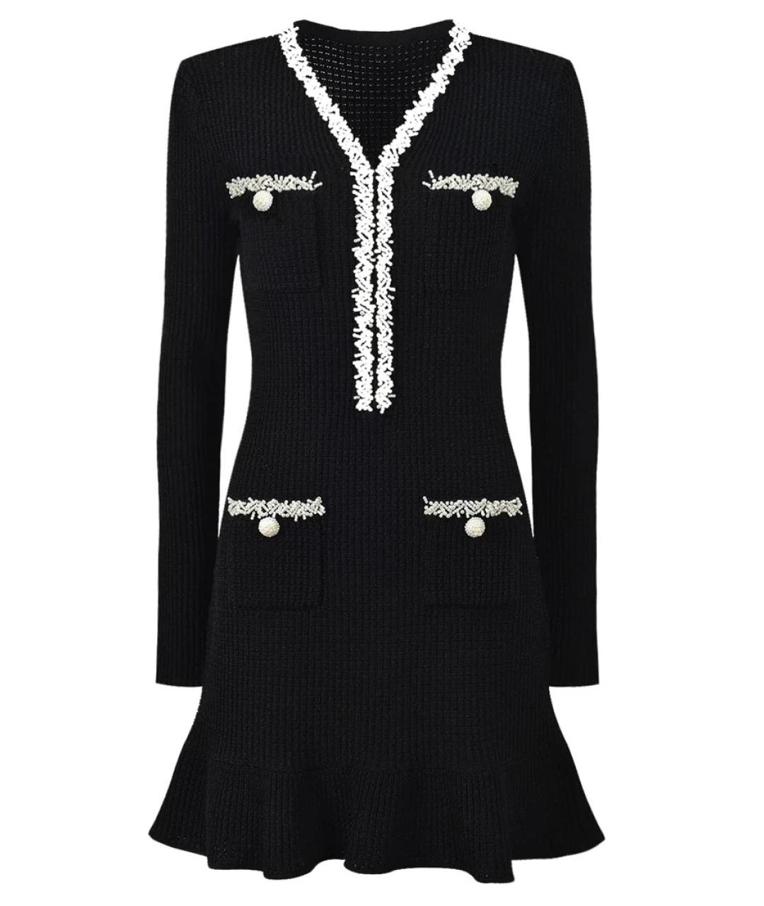 SELF-PORTRAIT Черное коктейльное платье, фото 1