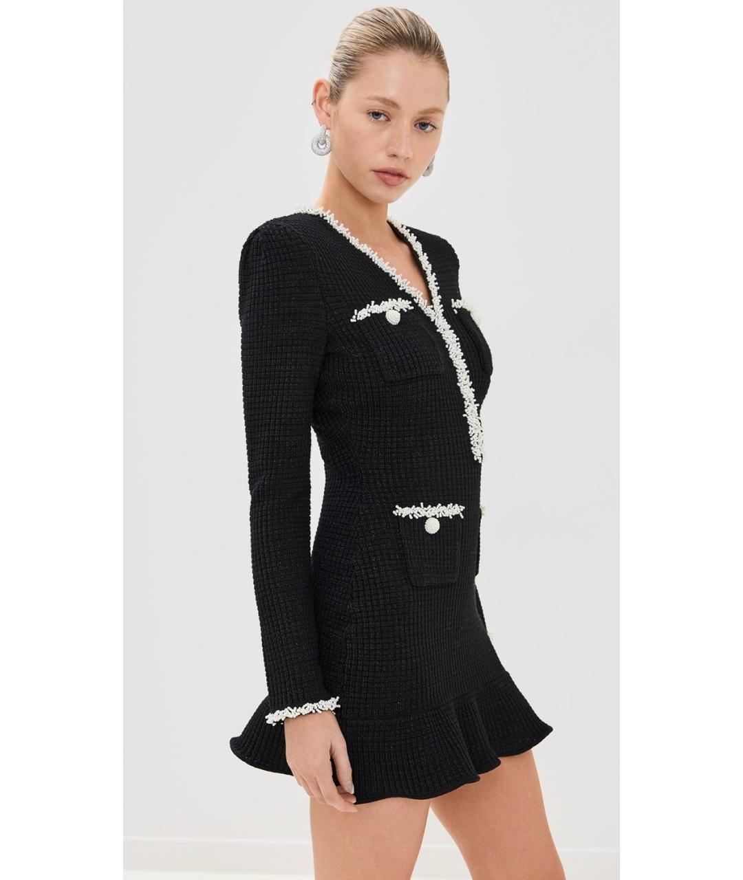 SELF-PORTRAIT Черное коктейльное платье, фото 6