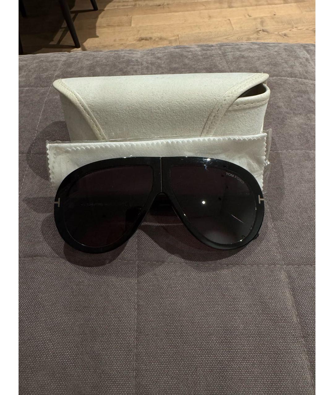 TOM FORD Черные пластиковые солнцезащитные очки, фото 5