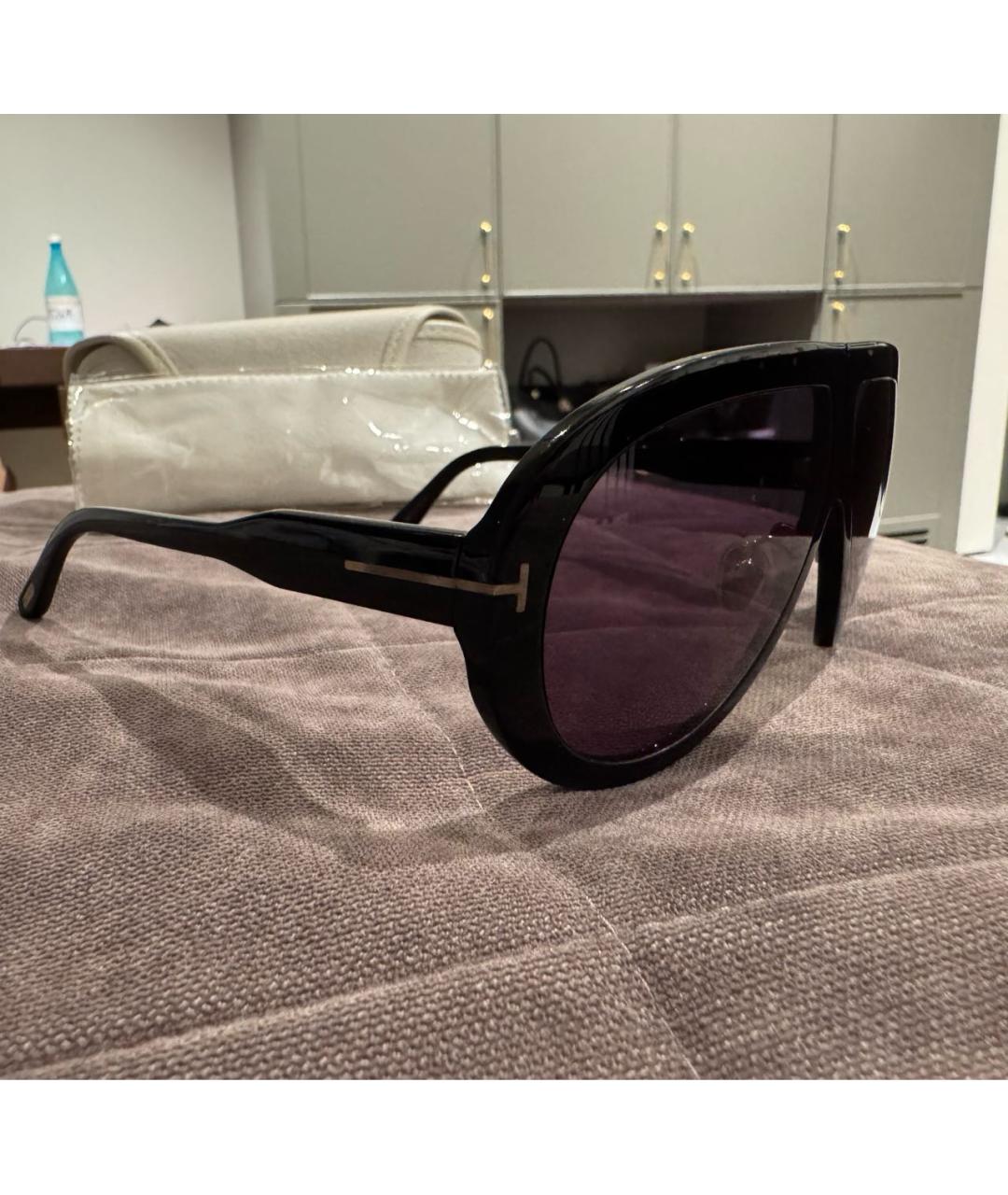 TOM FORD Черные пластиковые солнцезащитные очки, фото 2