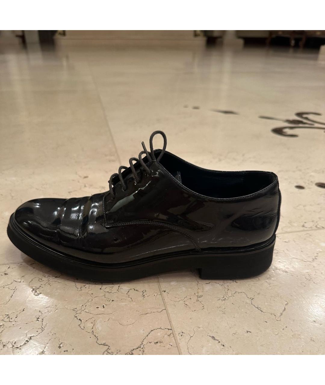 POLLINI Темно-синие брогги и оксфорды из лакированной кожи, фото 5