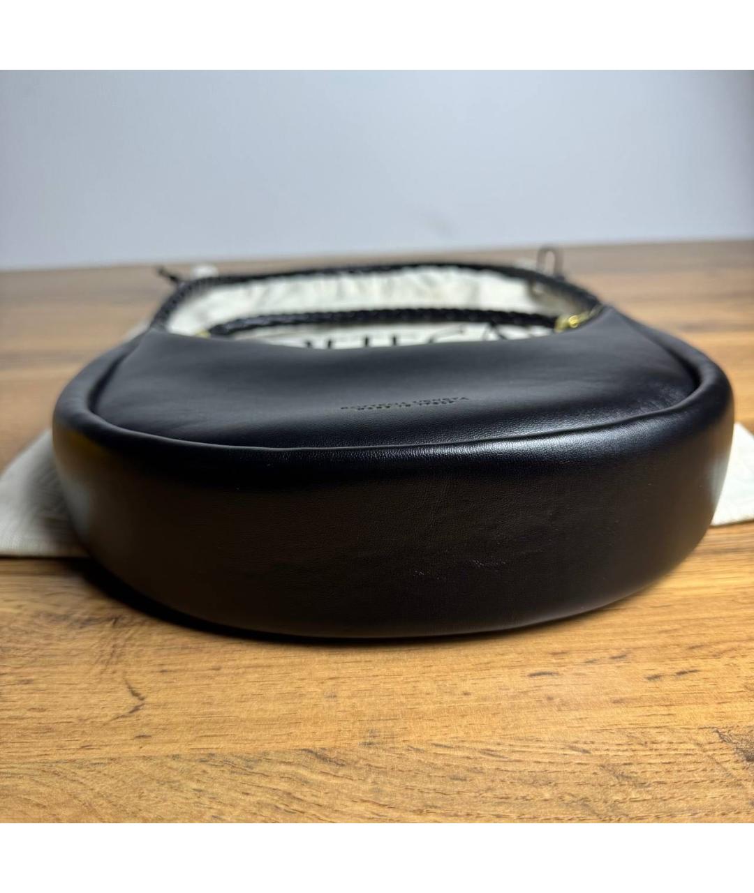 BOTTEGA VENETA Черная кожаная сумка с короткими ручками, фото 3