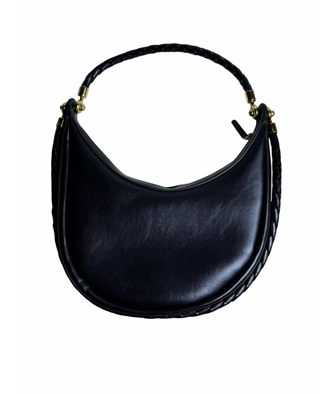 BOTTEGA VENETA Черная кожаная сумка с короткими ручками, фото 1