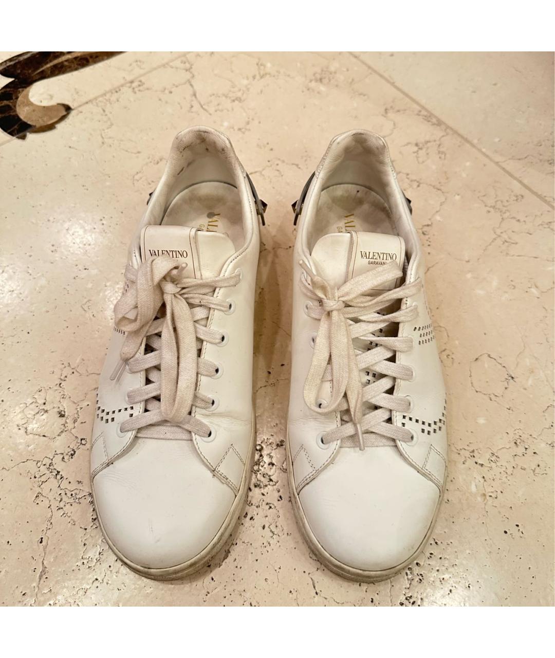 VALENTINO Белые кожаные кеды, фото 2