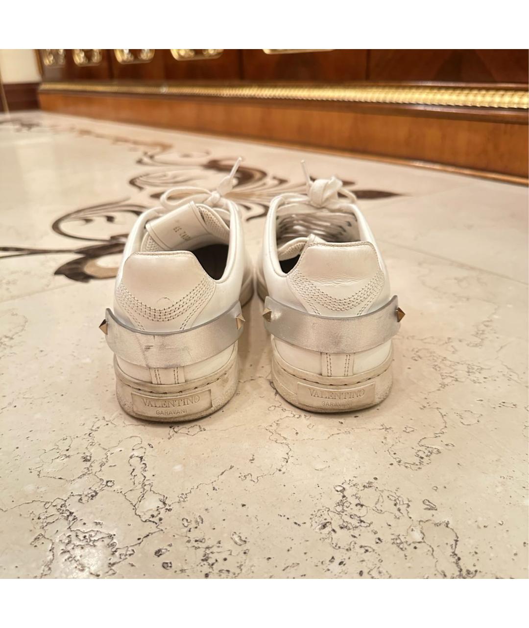 VALENTINO Белые кожаные кеды, фото 4