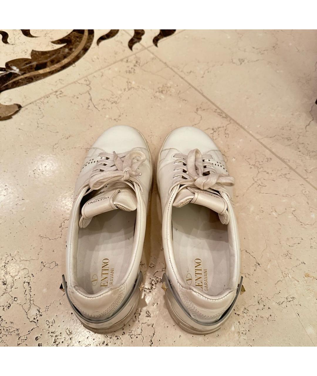 VALENTINO Белые кожаные кеды, фото 3