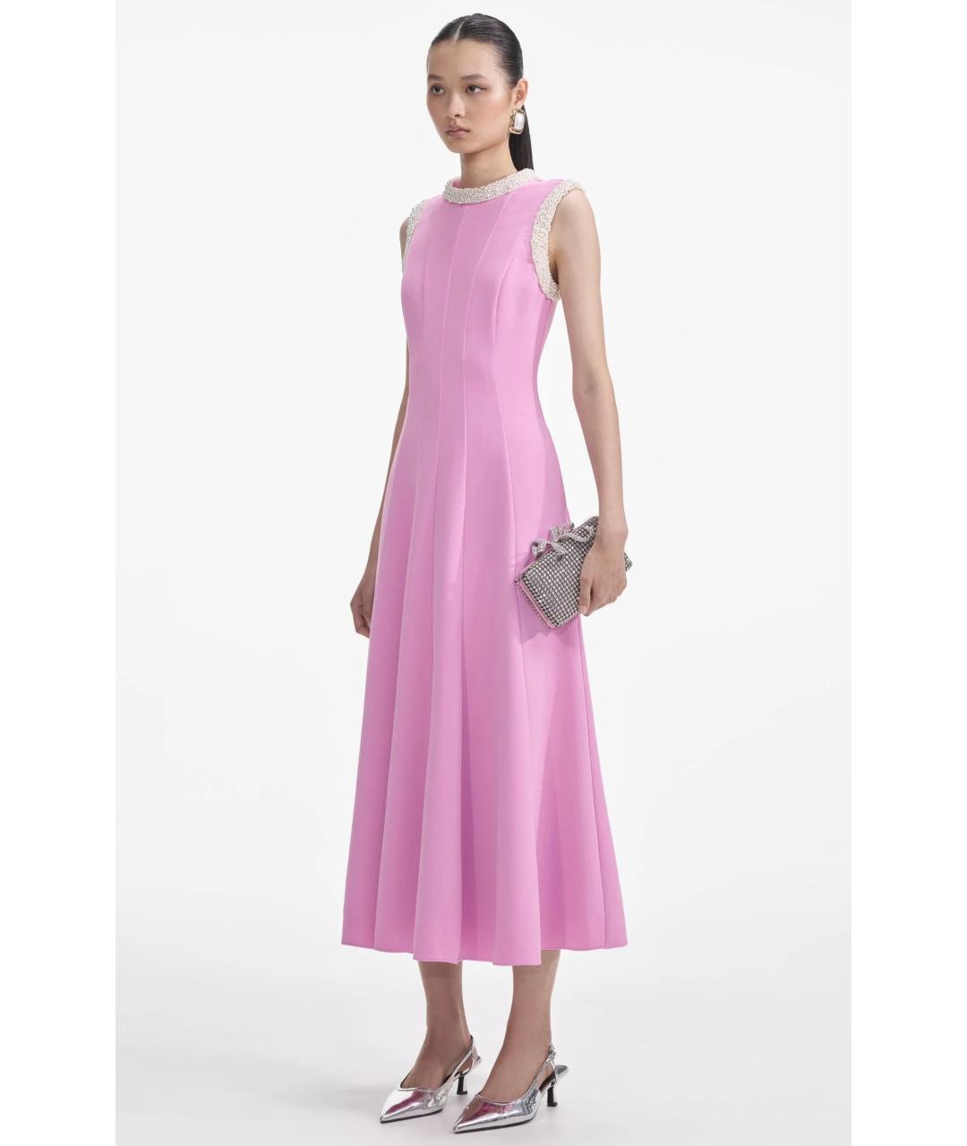 SELF-PORTRAIT Розовое коктейльное платье, фото 3