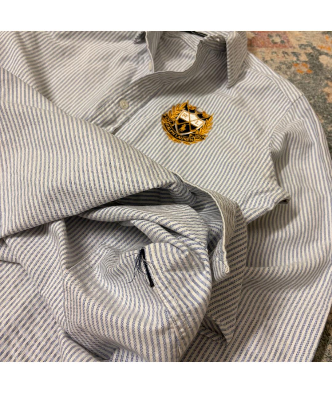 RALPH LAUREN Белая хлопковая рубашка, фото 5
