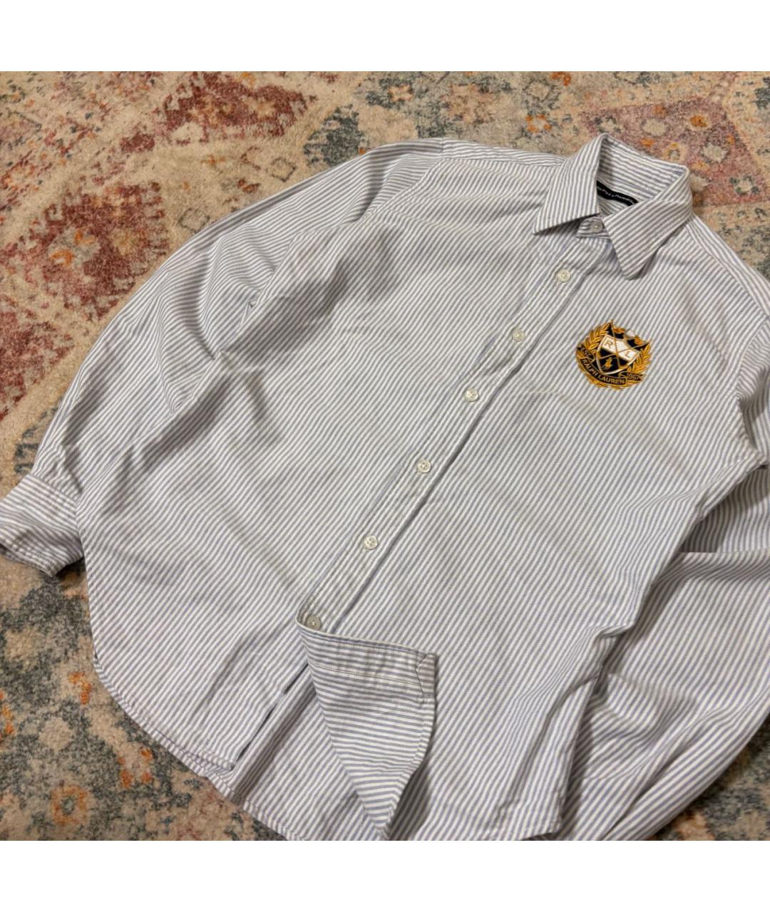 RALPH LAUREN Белая хлопковая рубашка, фото 2