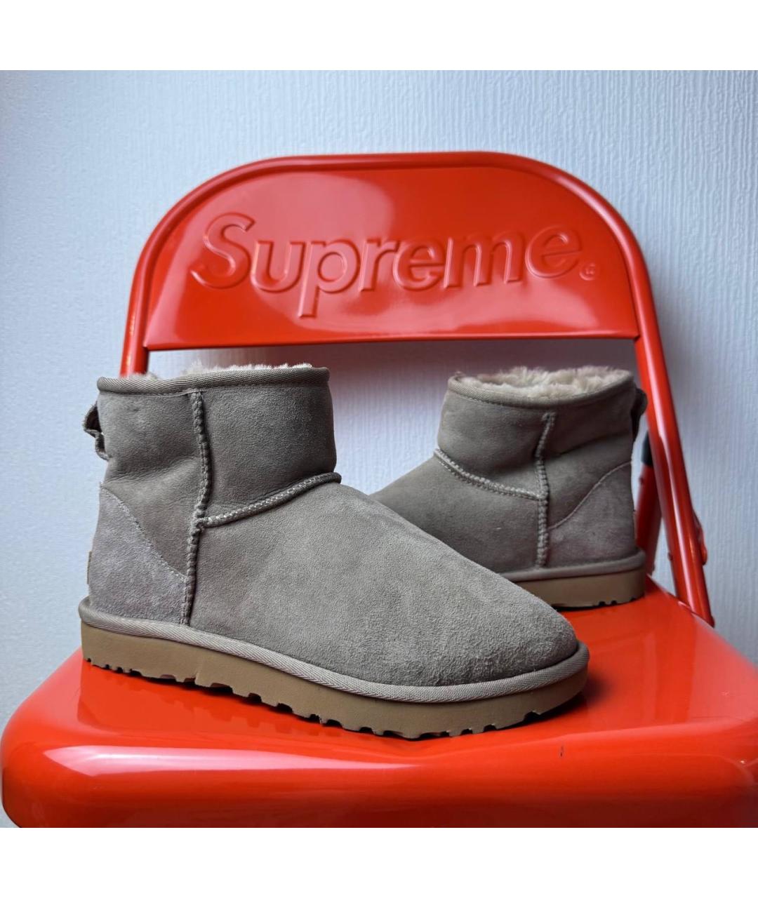 UGG AUSTRALIA Бежевые замшевые полусапоги, фото 6