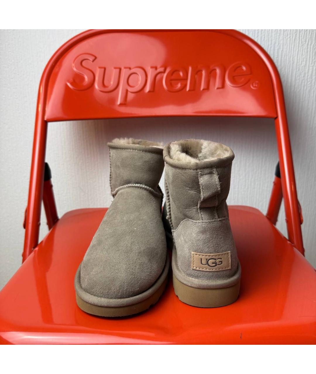 UGG AUSTRALIA Бежевые замшевые полусапоги, фото 3