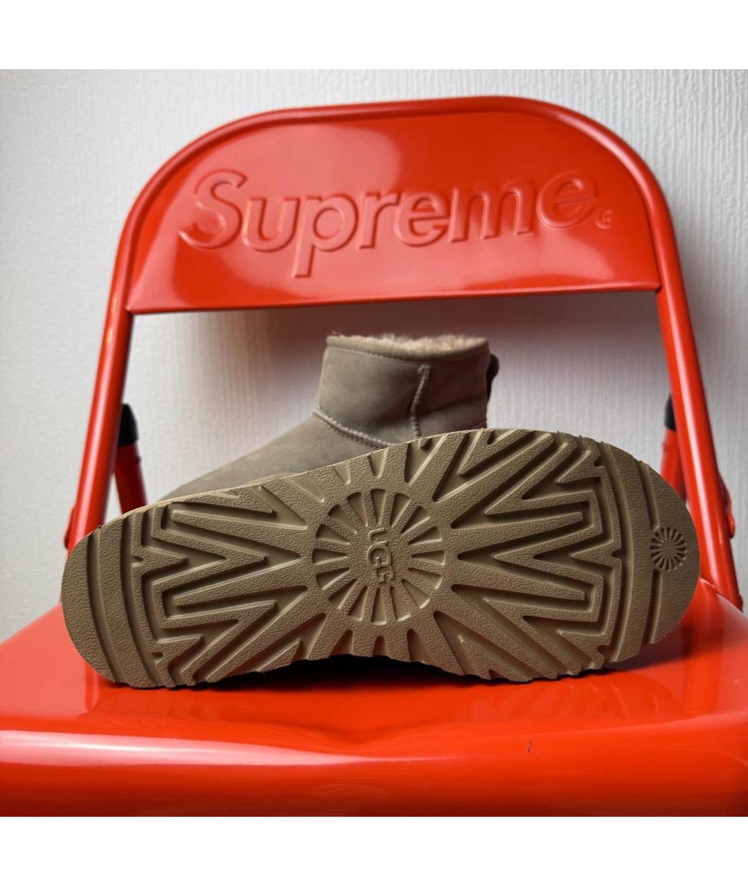 UGG AUSTRALIA Бежевые замшевые полусапоги, фото 5